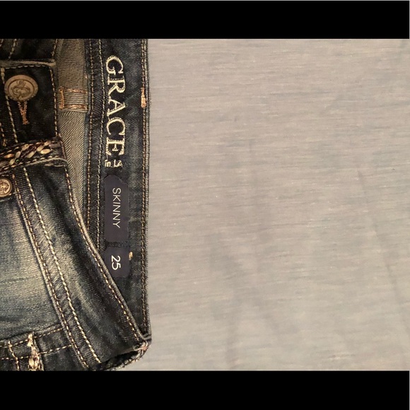 Grace in LA awesome women’s jeans size 25 skinny - Picture 5 of 5